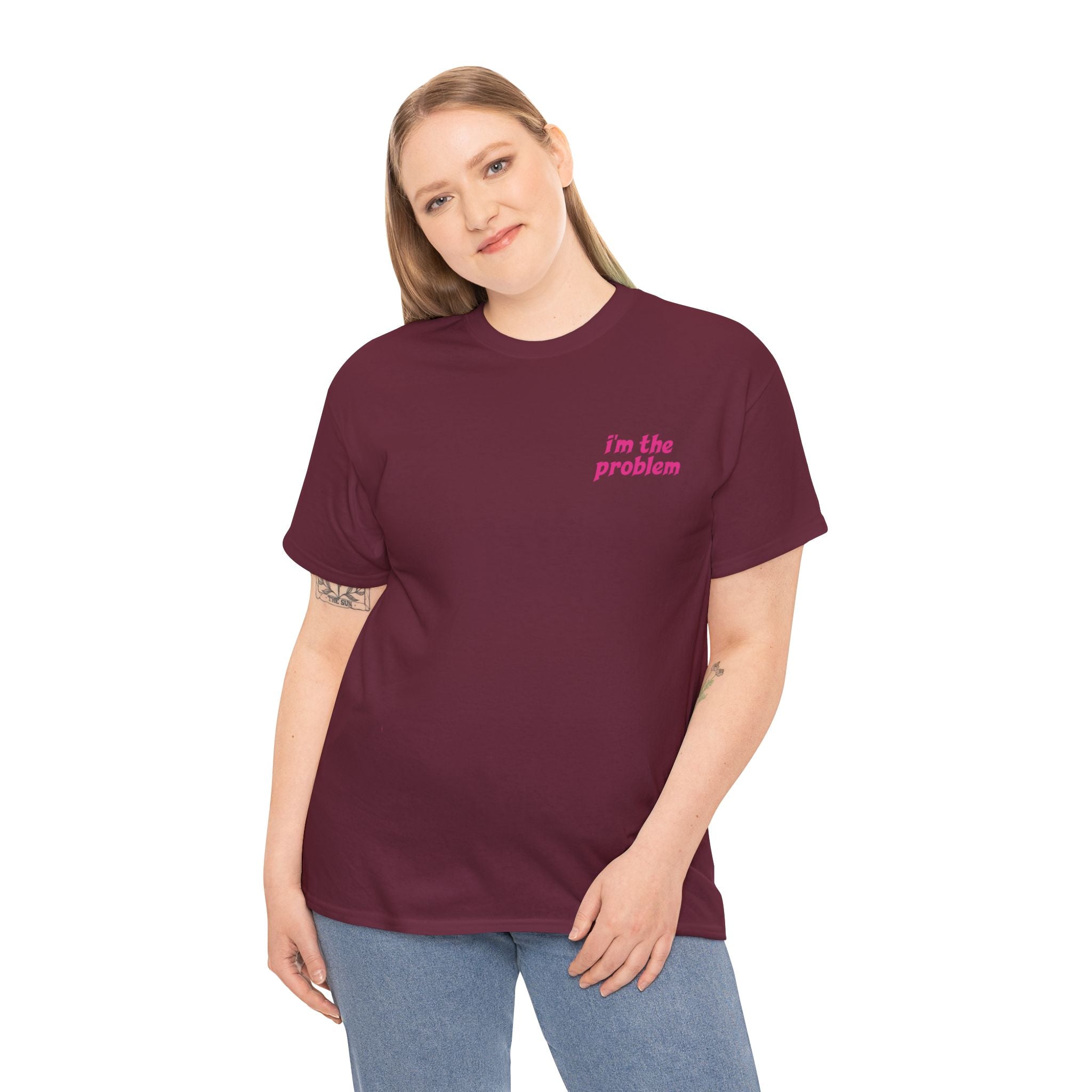 i'm the problem and i'm great at it T-Shirt | Funny Slogan Tee, Pink Text