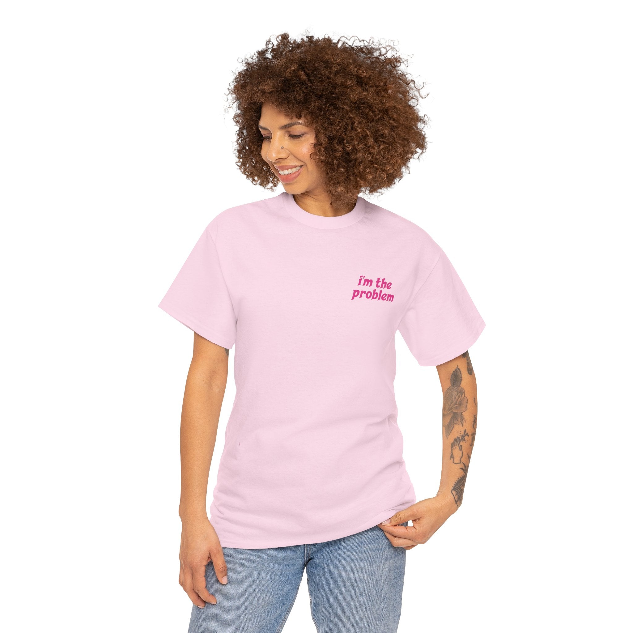 i'm the problem and i'm great at it T-Shirt | Funny Slogan Tee, Pink Text