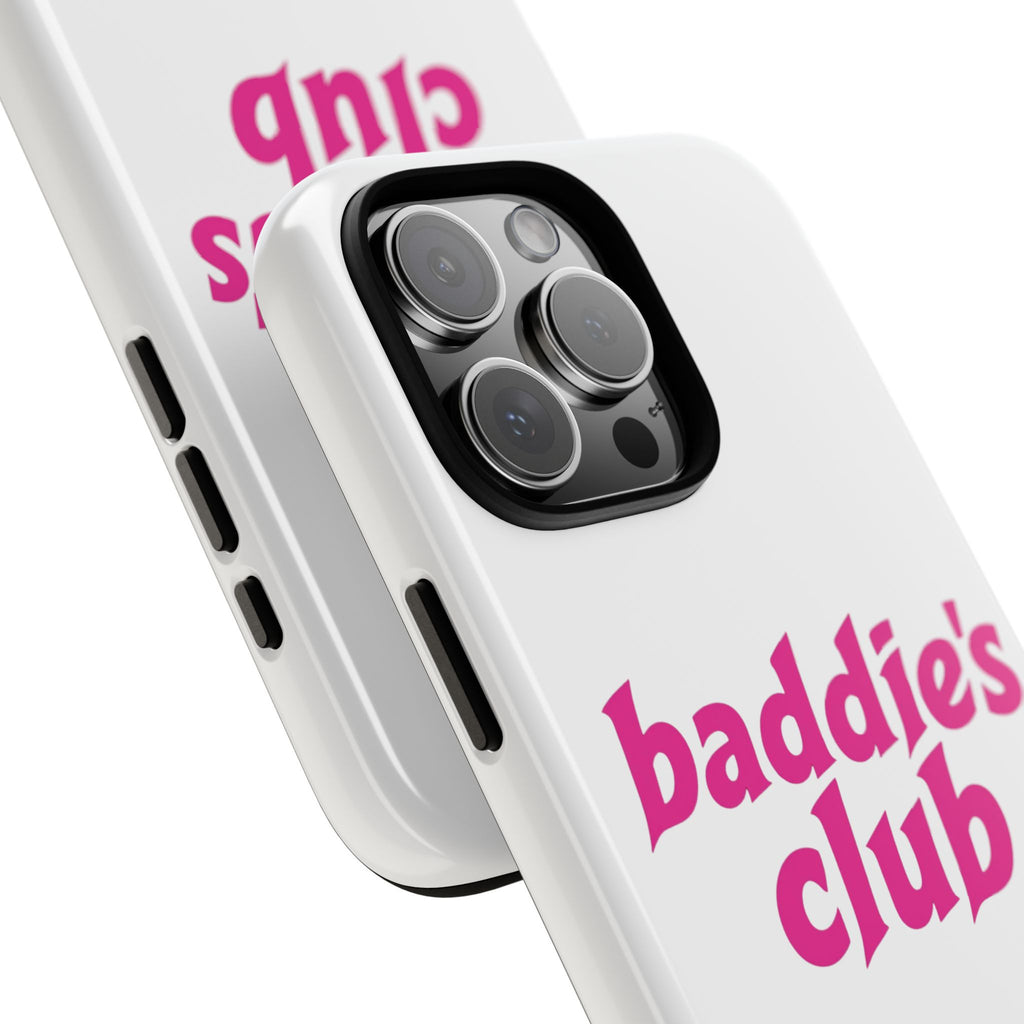 Baddie's Club Phone Case — Pink Logo Tough Protective Cover